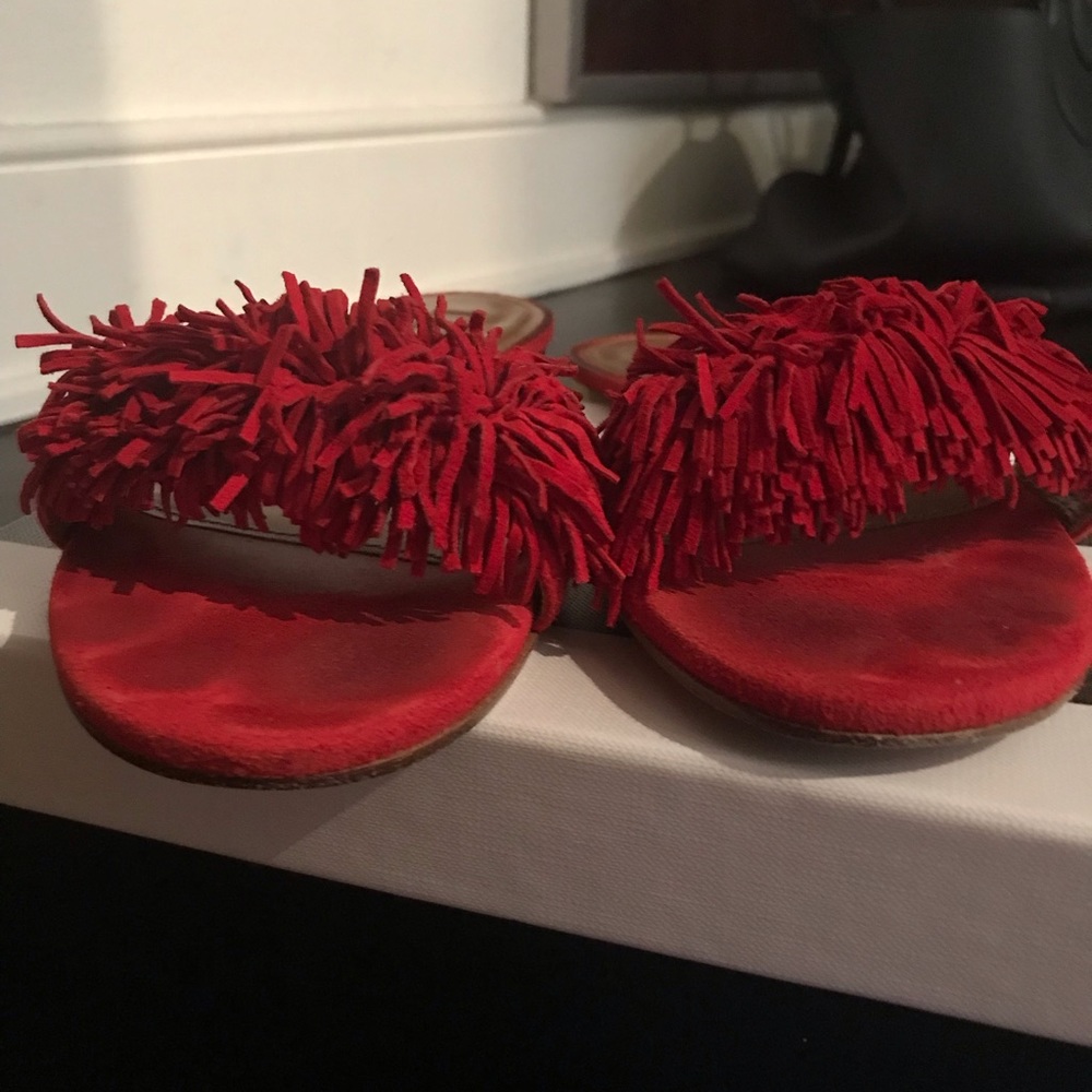 Aquazzura Red Slides - Like New - image 3